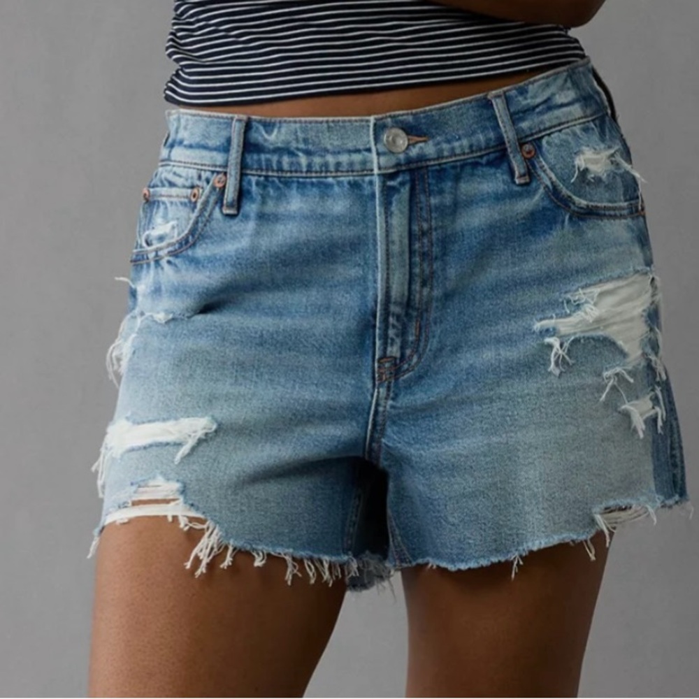 Abercrombie & Fitch Blue high rise 4 in  Shorts
